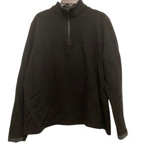 EUC Ibex Men’s 1/4 Zip Merino Wool Pullover in Black